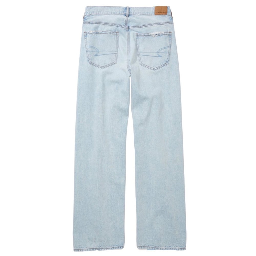 NWT American Eagle Womens 20 Long Low Rise Skater Jean Baggy Wide Leg Light Wash - Picture 4 of 8